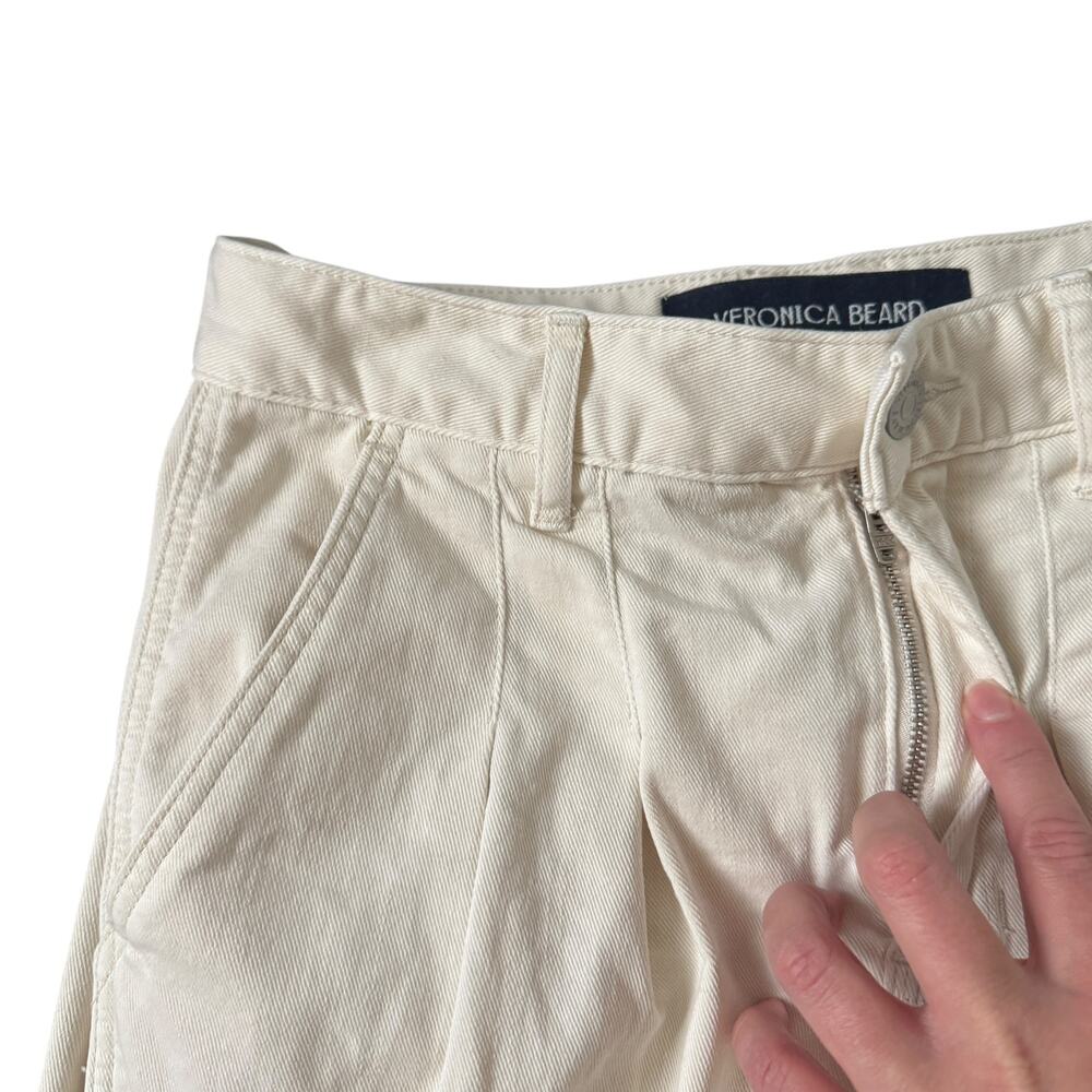 Veronica Beard Mia Wide Leg Trouser High Rise Jean Ecru - Picture 5 of 11